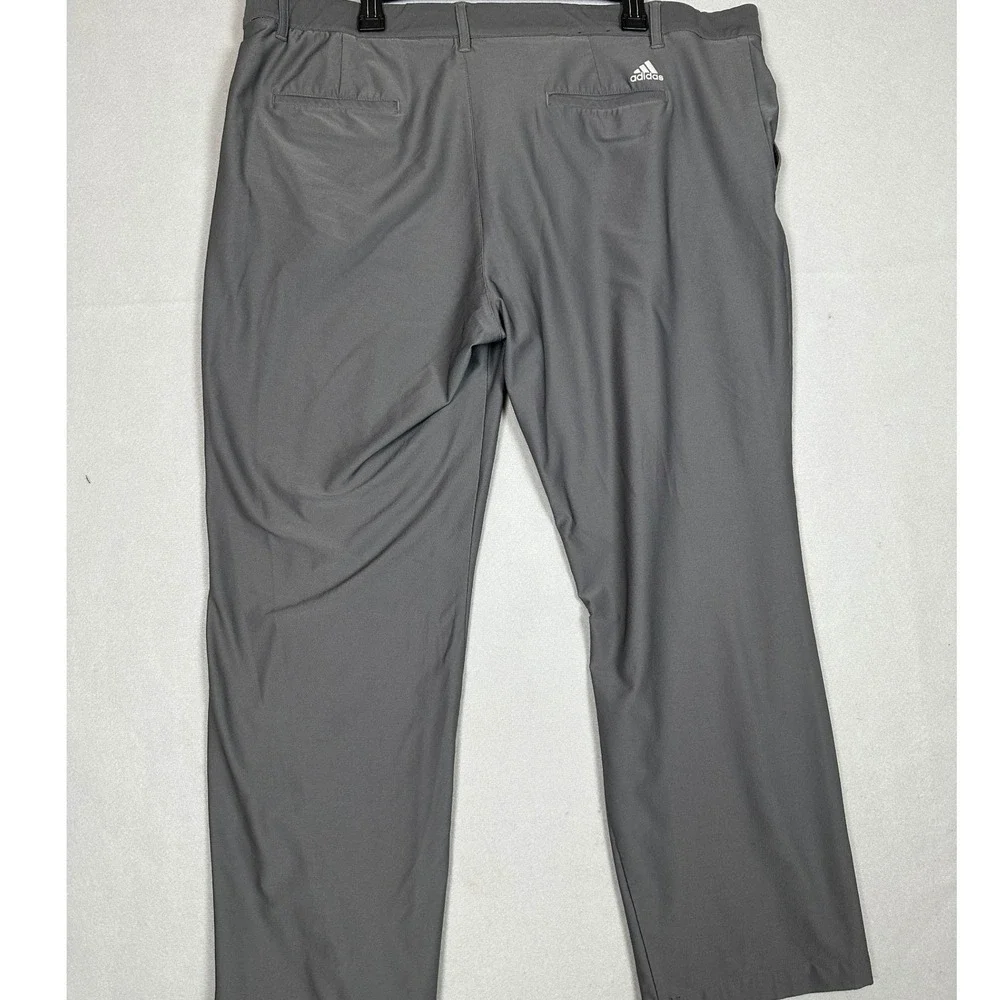 Adidas Golf Pants Mens 42X30 Grey Chino Performance Stretch Flat Front Straight